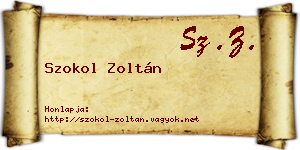 Szokol Zoltán névjegykártya