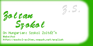 zoltan szokol business card